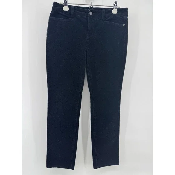 Talbots Simply Flattering 5 Pocket Corduroy Straight Fit Black Pants Size 10P - Picture 1 of 6